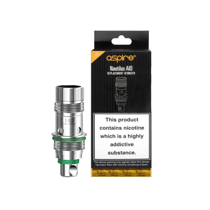 Aspire Nautilus AIO Nic Salt 1.8 Ohm Coils (Pack Of 5) - koolvapes -