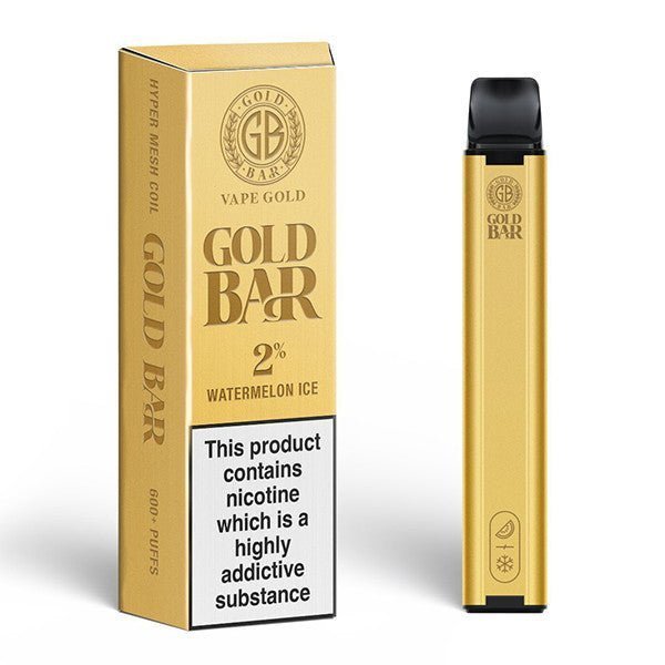 Gold Bar 600 Disposable Vape Pod Puff Device - 20mg - koolvapes - 600 Puffs