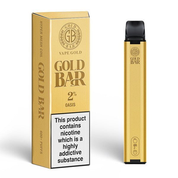Gold Bar 600 Disposable Vape Pod Puff Device - 20mg - koolvapes - 600 Puffs