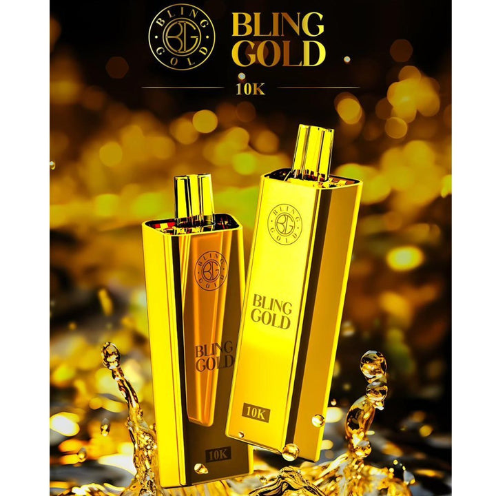 Gold Bling 10000 Disposable Vape Puff Pod Bar Box of 10 - koolvapes -