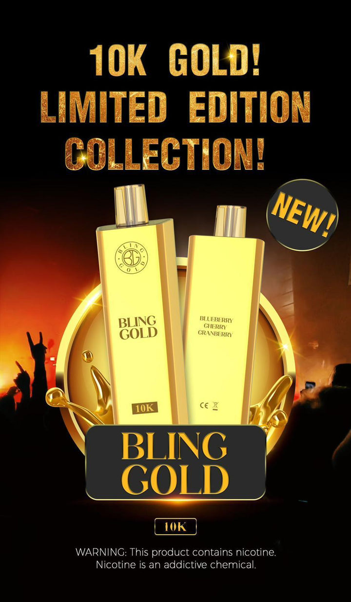 Gold Bling 10000 Disposable Vape Puff Pod Bar Box of 10 - koolvapes -