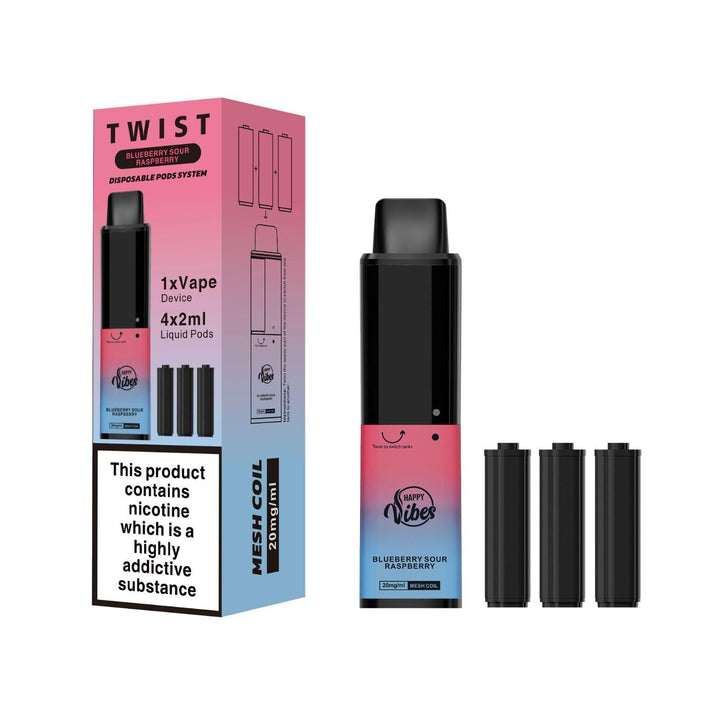 Happy Vibes Twist 2400 Disposable Vape Pod Kit - koolvapes -