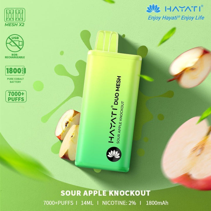 Hayati Duo Mesh 7000 Disposable Vape Puff Bar Pod Box of 10 - koolvapes - 7000 Puffs