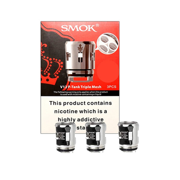 Smok V12 Prince P-Tank Dual Mesh Coils - Pack of 3 - koolvapes -