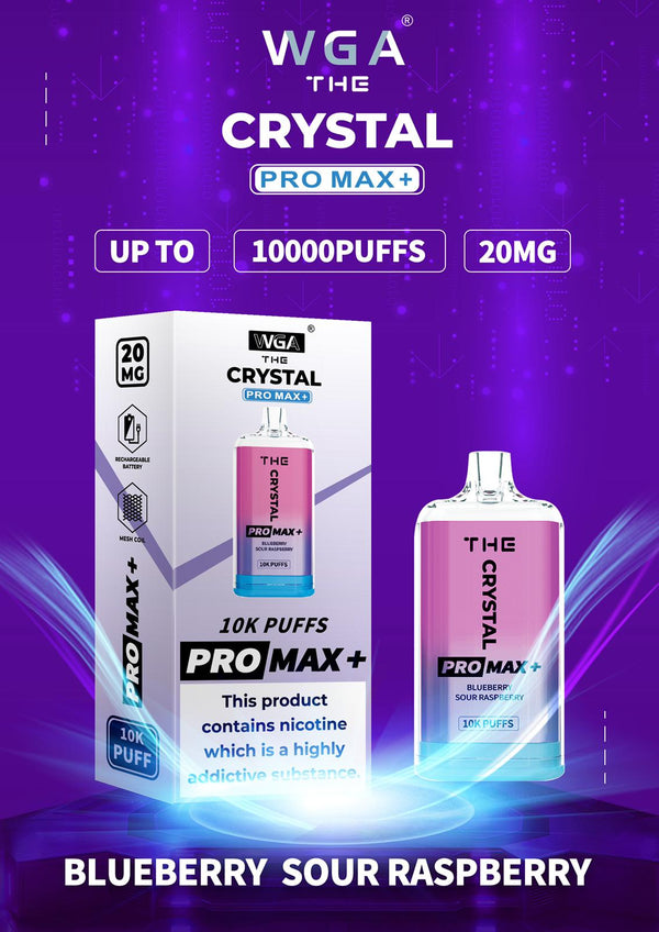 The Crystal Pro Max + 10000 Disposable Vape Pod Device Box of 10 - koolvapes - 10000 Puffs