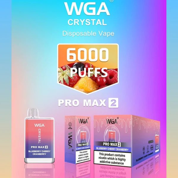 WGA Crystal Pro Max 2 6000 Puffs Disposable Vape Box of 10 - koolvapes - 6000 Puffs